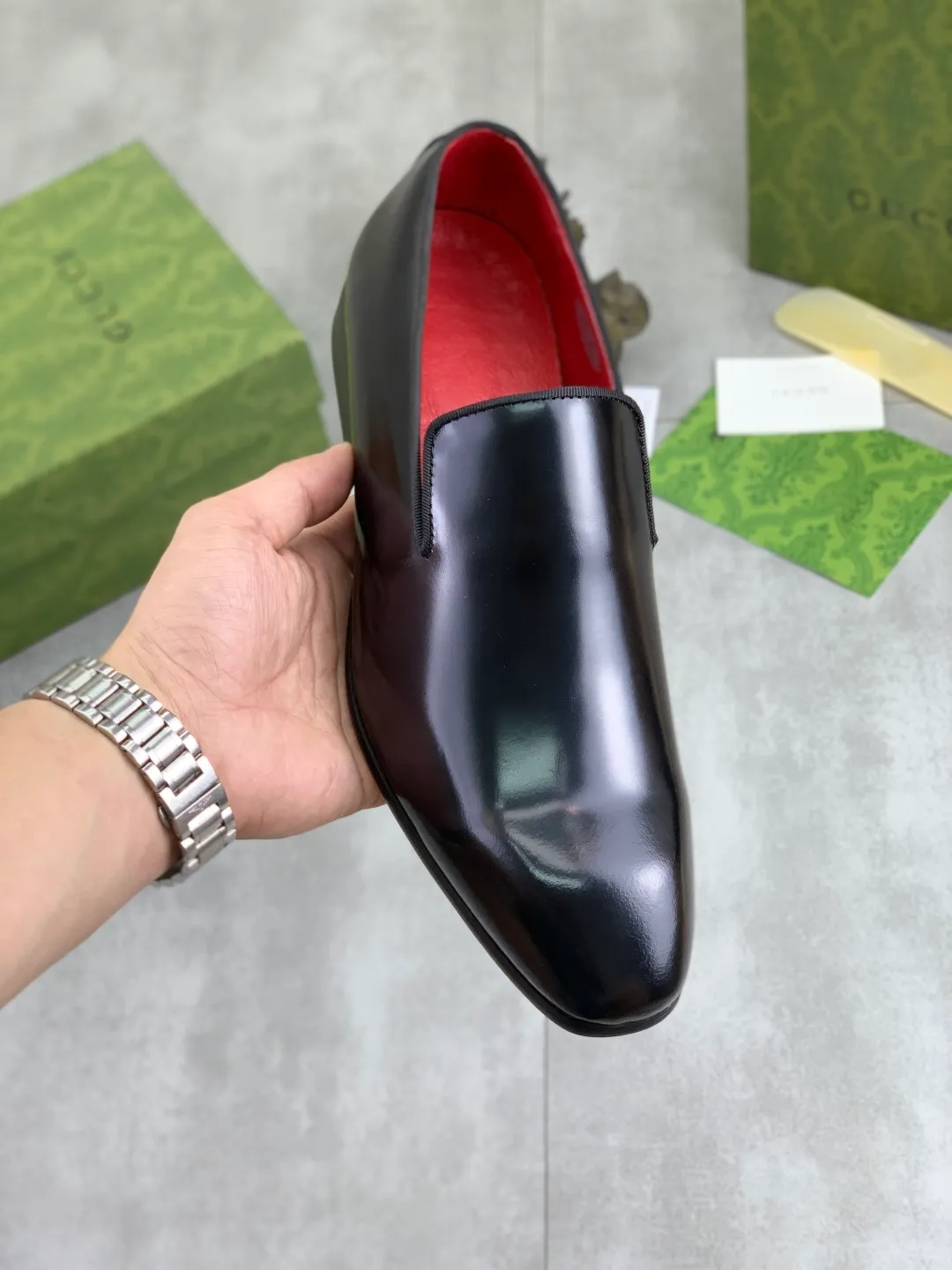 Men's Men's Shoes 💰P542 [New Style] 💰💎💎💎 [Gucci] GUCCI high-end men's formal business leather shoes, original order 1:1! Original imported high-end calfskin, original metal buckle, imported first-layer pigskin lining for feet, original high-end outsole, men's shoe size: 38-44